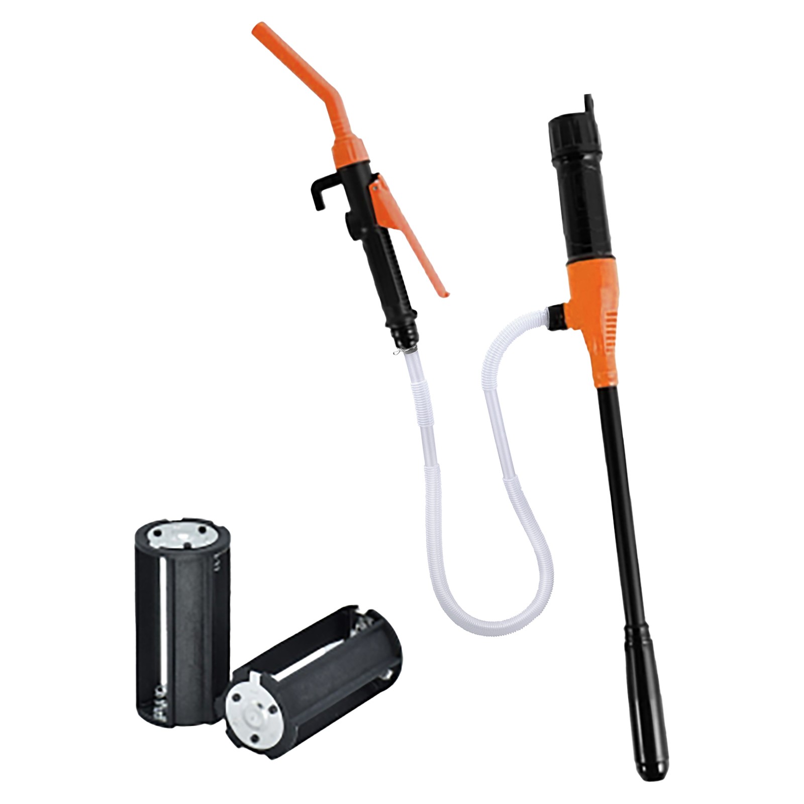 QLFSCXG Portable Transfer Pump, Battery Powered Fuel Transfer Pump, Gas Transfer Pump, Transfer 2.4 Gpm Flow Oil Extractor for Fuel Gas Water Diesel,orange